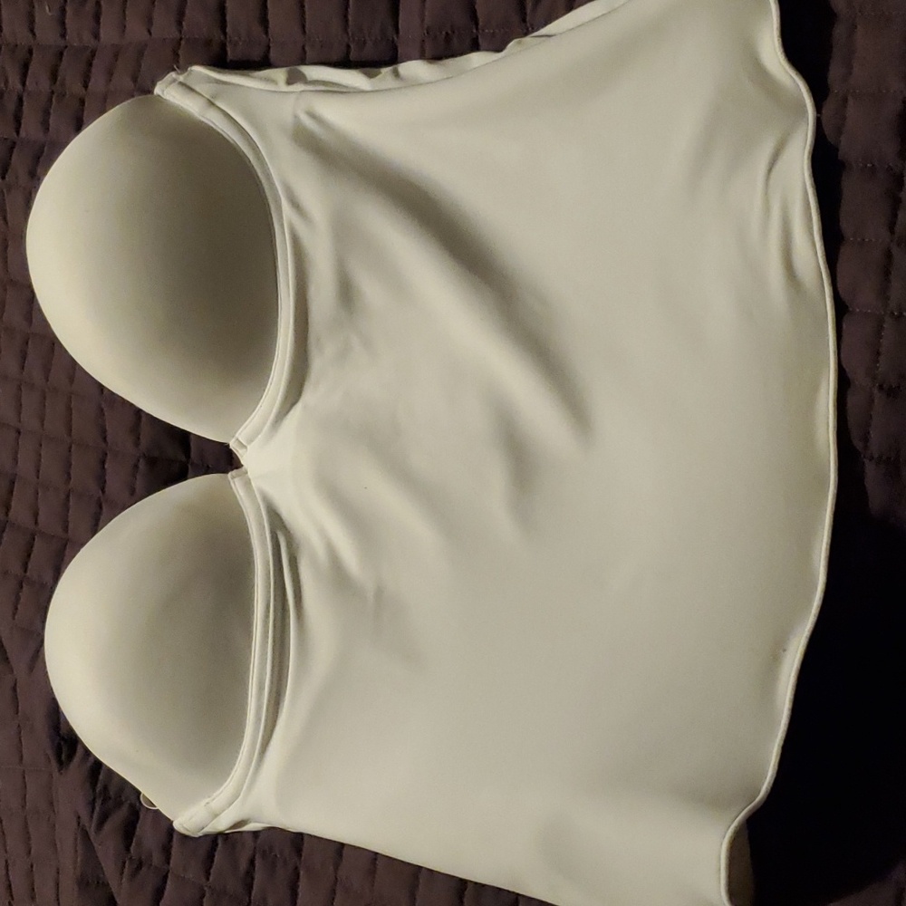 White strapless bra bustier for formal wedding 36c